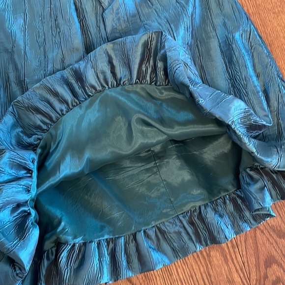 JUMP APPAREL Junior formal mini dress strapless bow / crinkle / balloon hem 13 - Picture 12 of 12